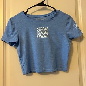 Strong Strong Friends - Small Sky Baby Blue Crop Top